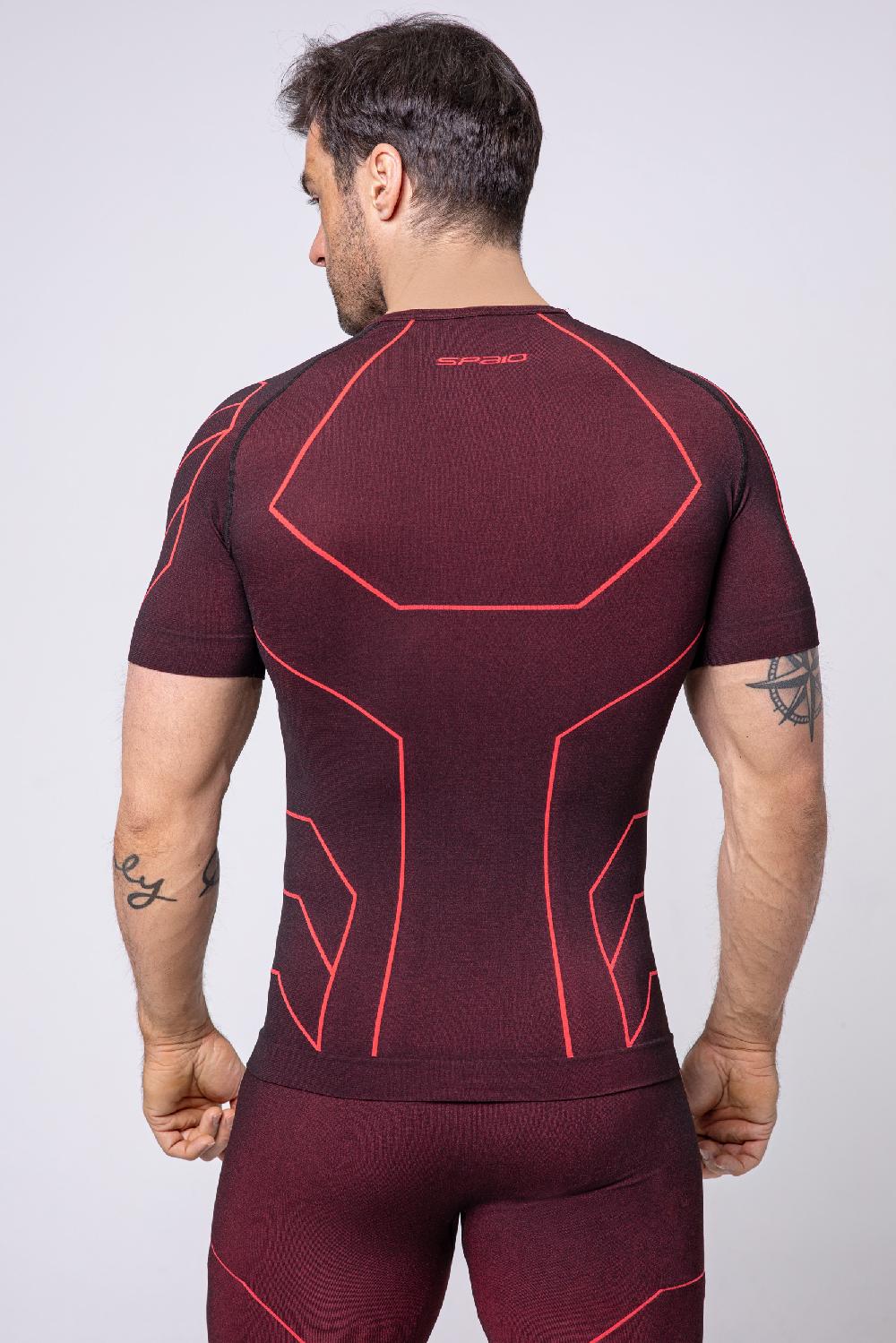 Spaio MAGLIETTA DA UOMO MC "RAPID" NERO/ROSSO Vendita