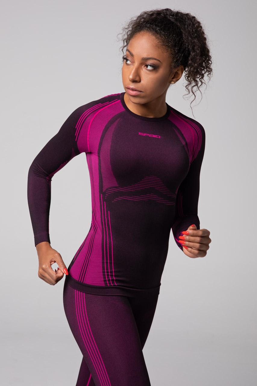Spaio SPAIO MAGLIA M/L TERMOATTIVA POWERFUL NERO/FUXIA Economico