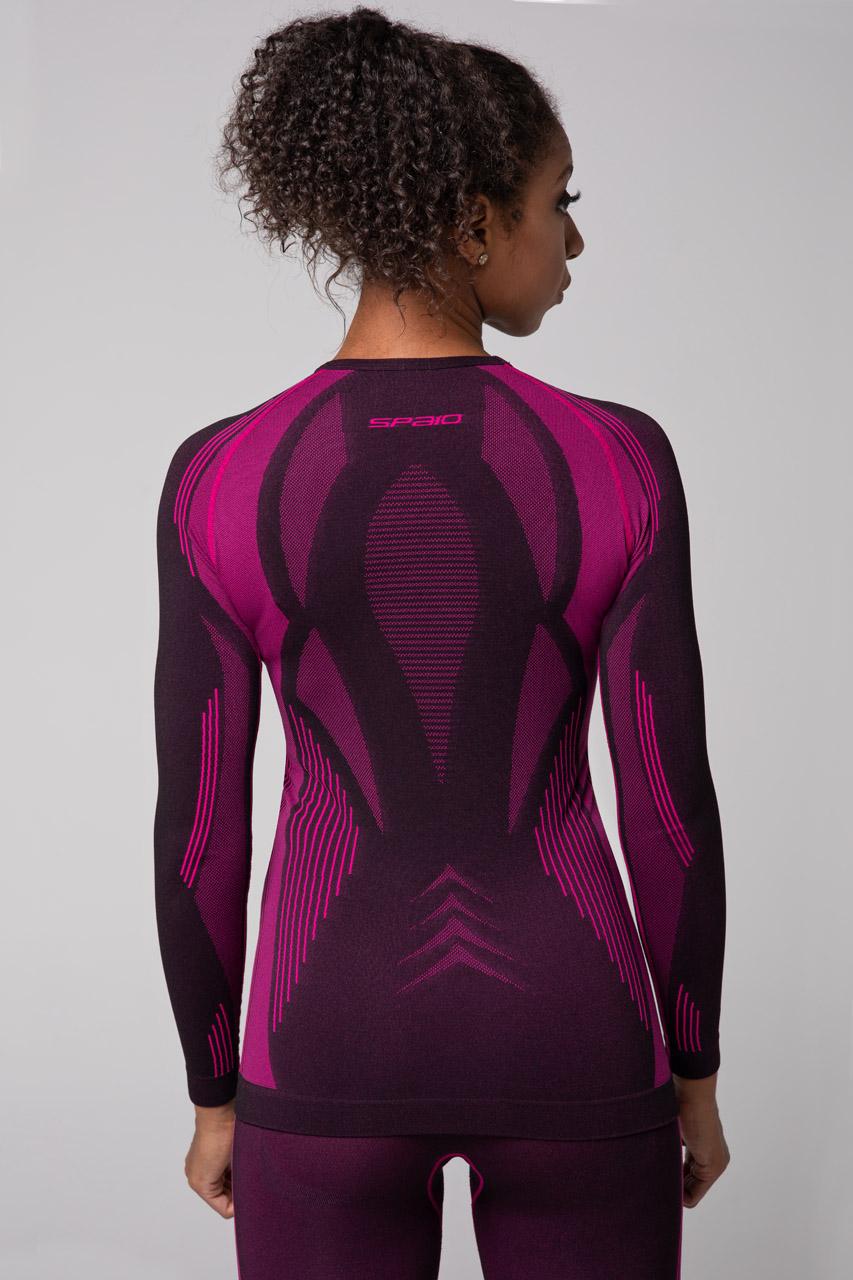Spaio SPAIO MAGLIA M/L TERMOATTIVA POWERFUL NERO/FUXIA Economico