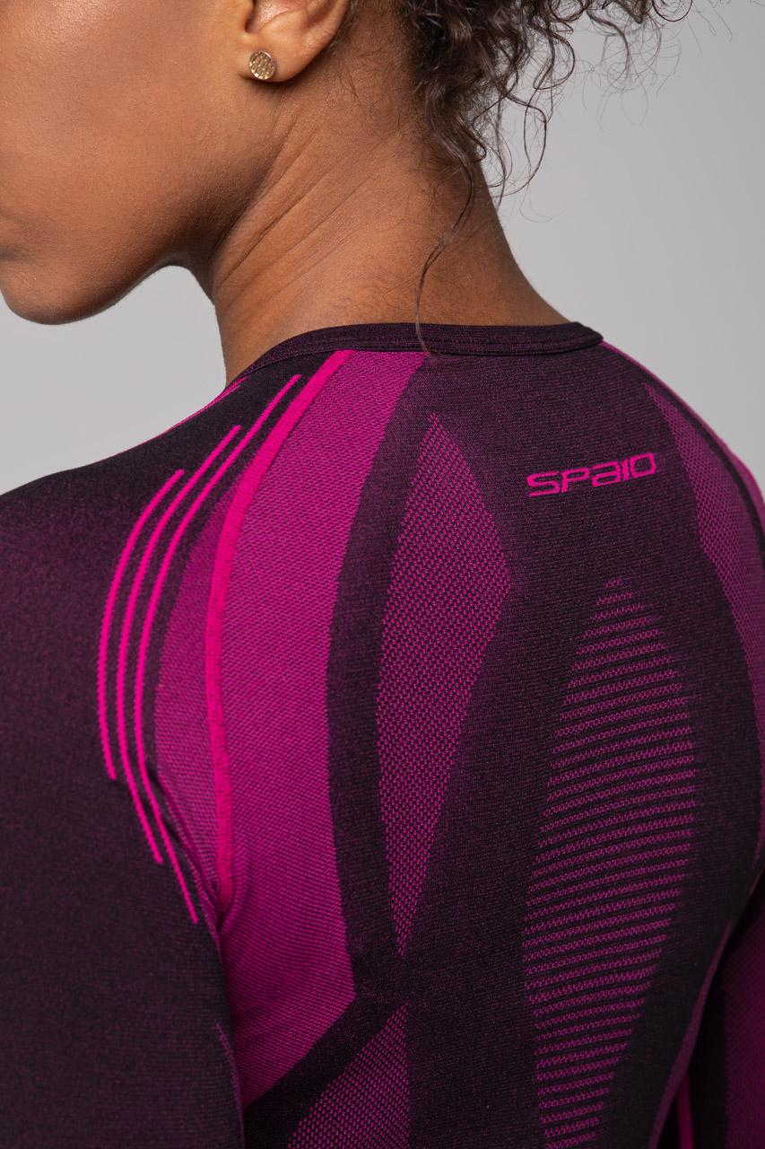 Spaio SPAIO MAGLIA M/L TERMOATTIVA POWERFUL NERO/FUXIA Economico